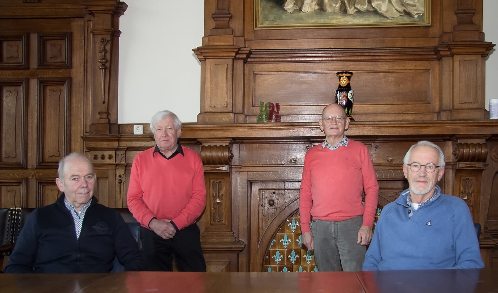 Vlnr: Peter Stevens, Ger Meulendijks, Gerrit van den Heuvel en Piet van den Berg. (Foto: Marius van Deursen)