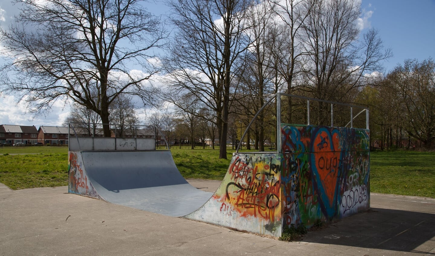 De huidige, verouderde skatefaciliteit op 't Loverveld in Asten. (Archieffoto: Joyce van Dijk)