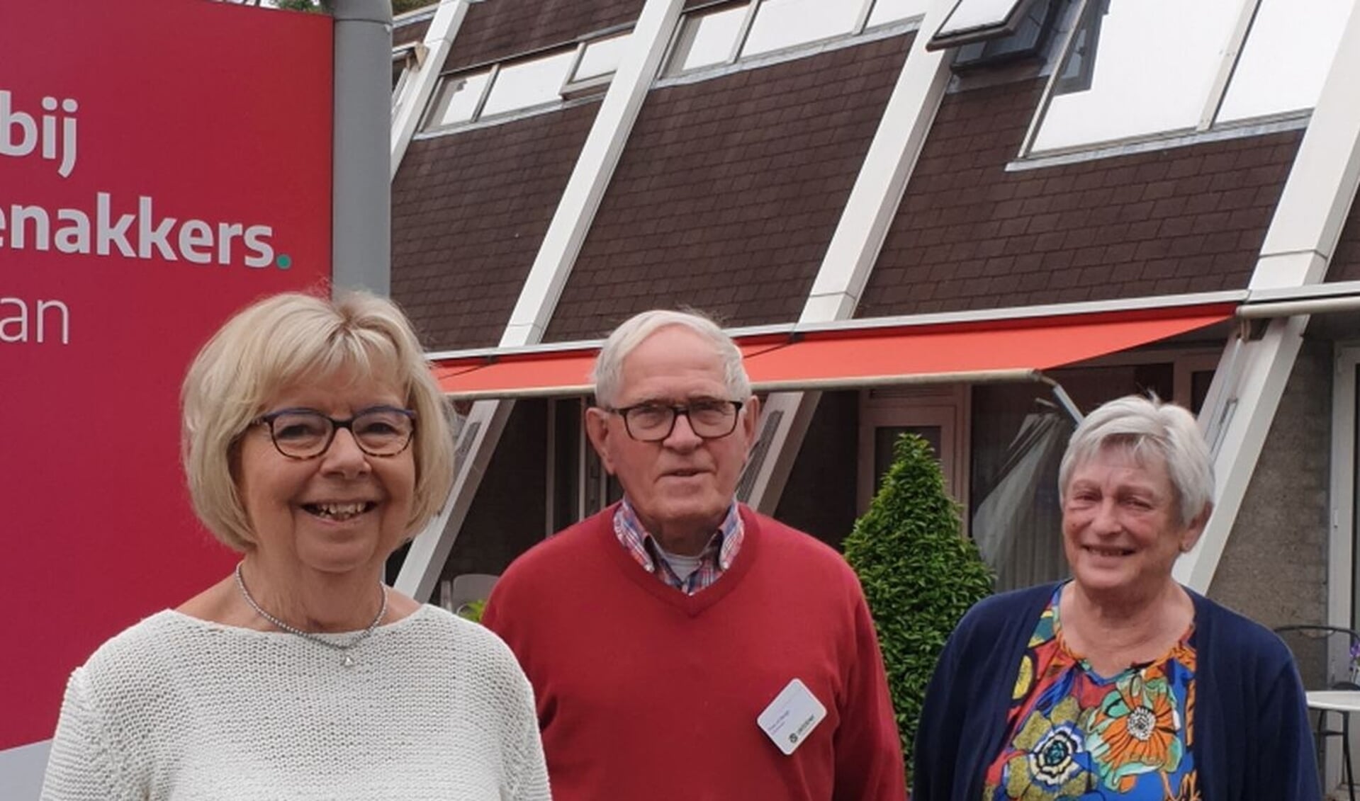 De clientenraad: v.l.n.r.: Adrie vd Broecke, Theo van den Bergh (voorzitter) en Marie Jose Becker.