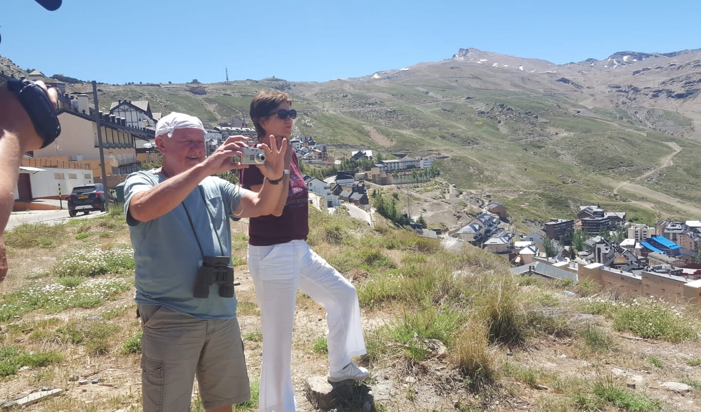 Sjaak Kuypers met Martine van Os op de Sierra Nevada in Zuid-Spanje.