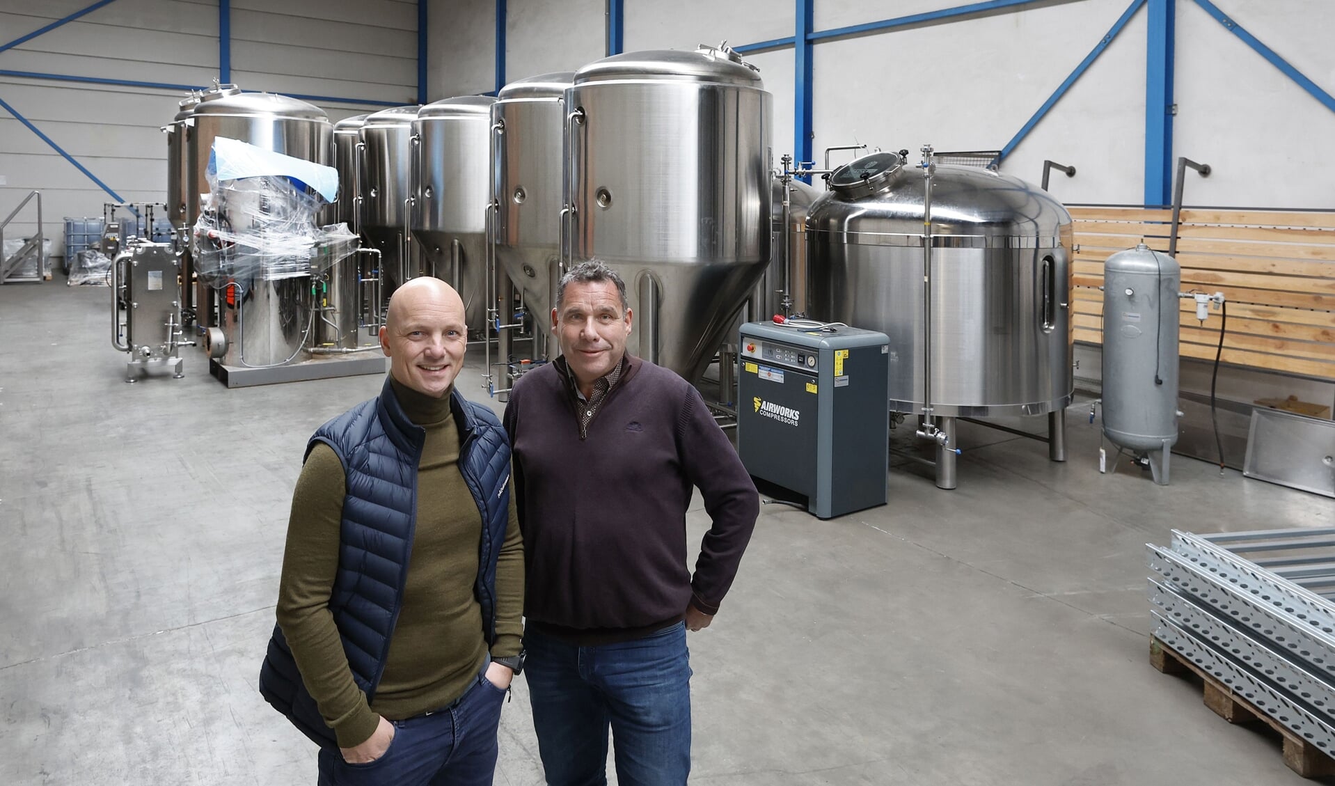 De twee Valkenswaardse brouwers van Lighttown Brewery in Eindhoven met links Youri Doreleijers en Hub Janssen 