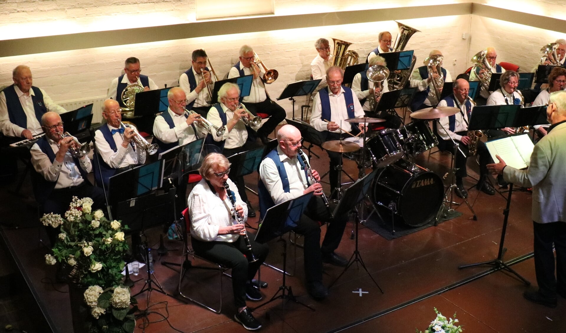 De muzikanten van de Senioren Blaaskapel treden dit weekend weer op. (Foto: Femke van Vlokhoven)