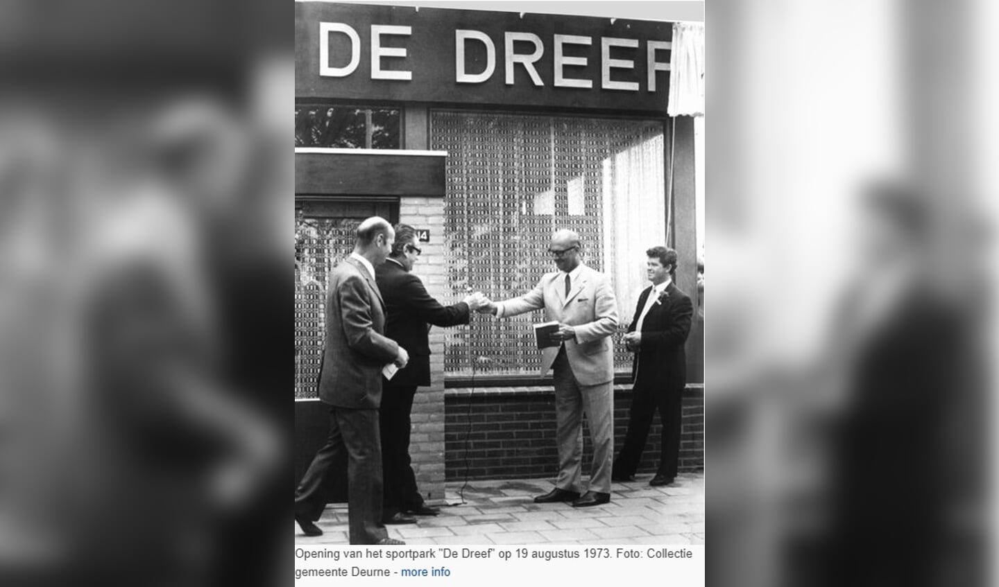 De opening van sportpark De Dreef in 1973.