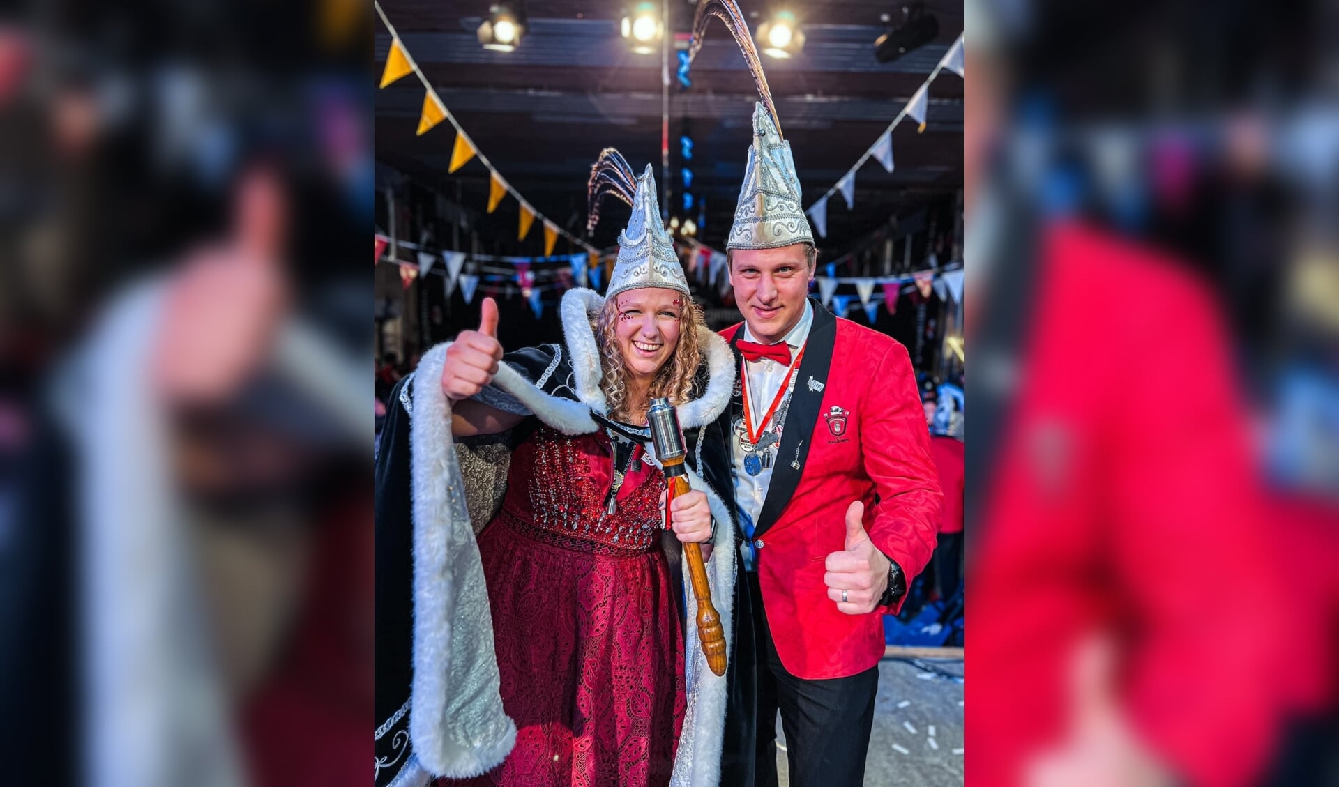 Prinses Linda d’n Urste van Mulkgat en haar adjudant Wesley zijn klaar voor carnaval 2024.