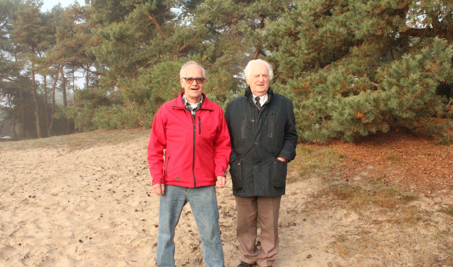 Fred Meijer en Karel Beesemer op de camping in 2015.
