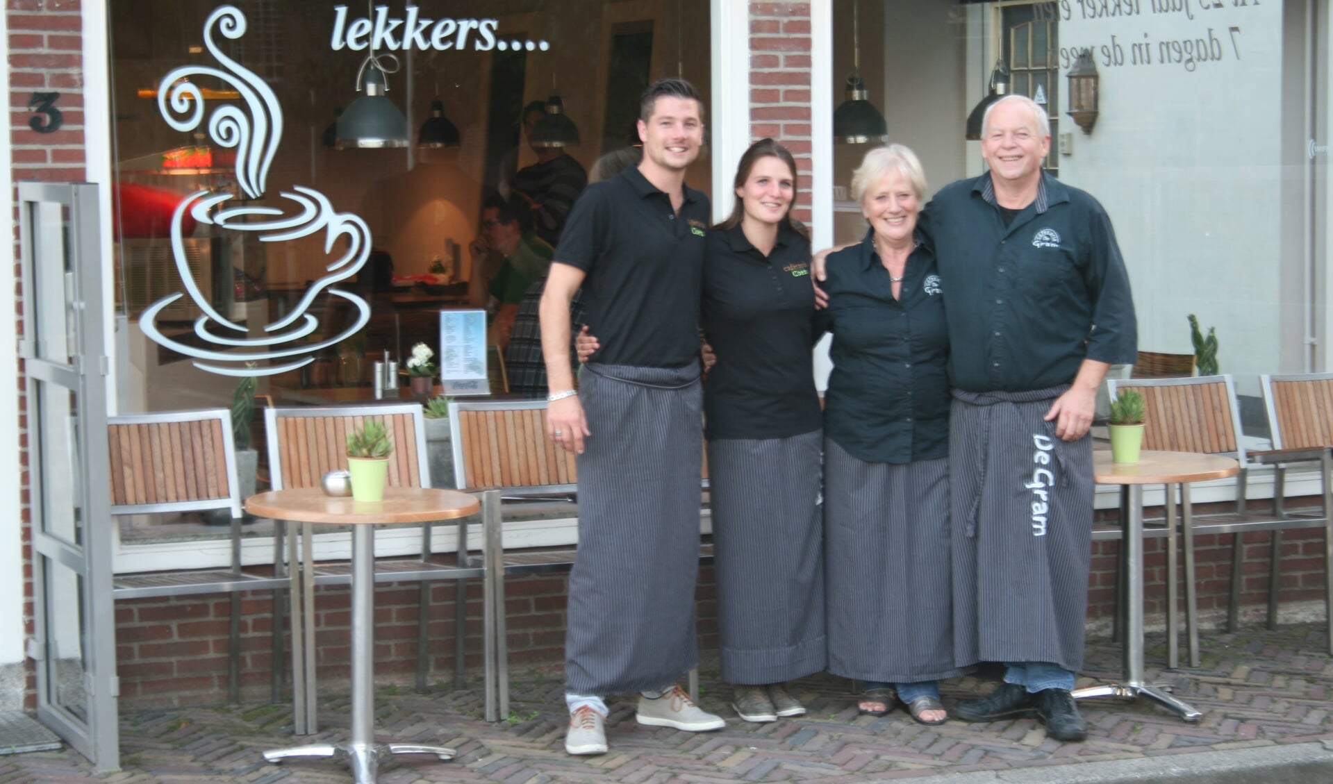 V.l.n.r. Coen van Dijk, Linda Klaucke, Cobi en Cor de Gram.