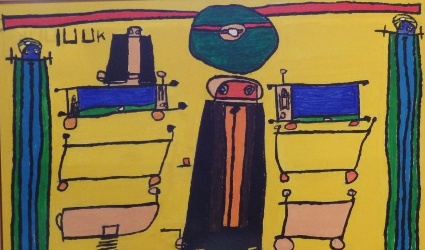 Luuk's schilderijen zijn altijd een weergave van iets dat Luuk heeft meegemaakt of op tv heeft gezien. Aan de schilderijen voegt hij ook details toe zoals een luidspreker, een microfoon of vlaggen.
