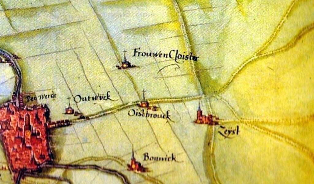 Op een kaart van s’Grooten uit 1592 zijn wel de Biltse kloosters Oostbroek en Vrouwenklooster alsmede de dorpen Maartensdijk en Westbroek te zien. De Bilt werd kennelijk minder belangrijk geacht: het staat er niet op.