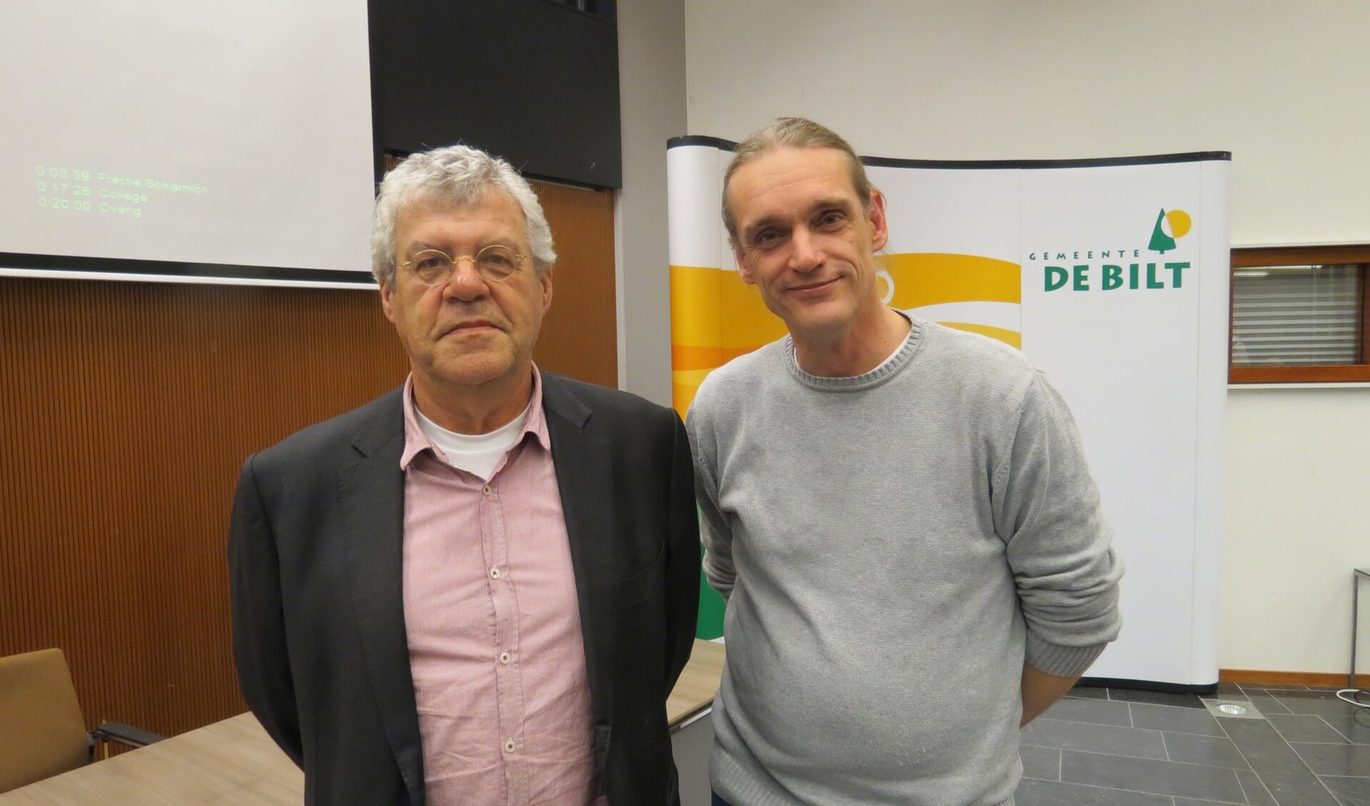 Vragenstellers Bertus Voortman (links) en Menno Boer.