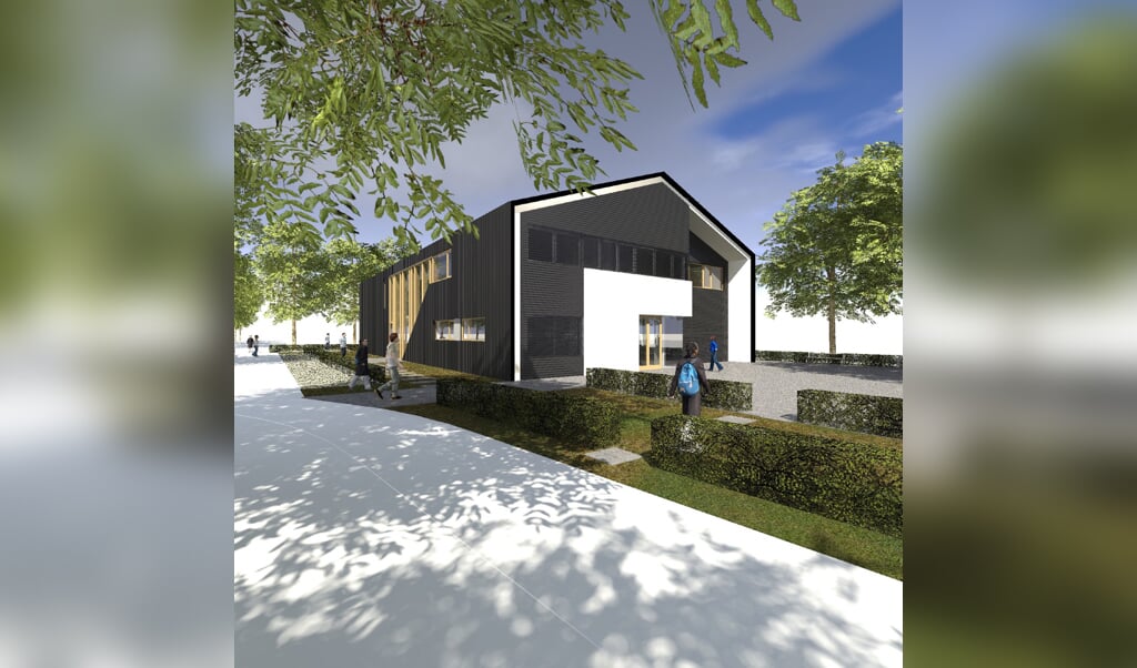 Impressie van het nieuwe schoolgebouw aan de Versteeglaan.(ill. Kristinsson Architecten)