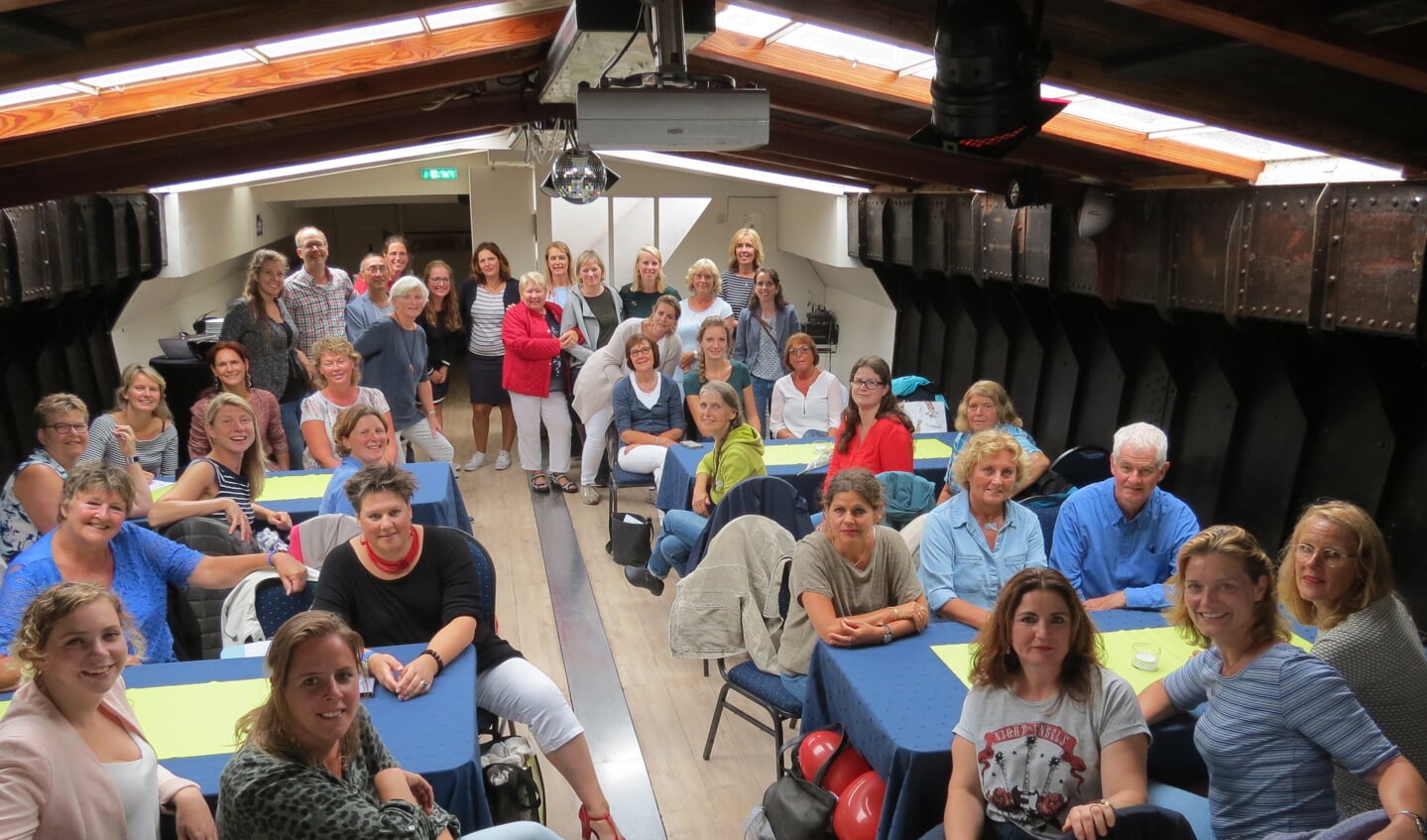 Het team van de Julianaschool op de Inspiratieboot in Amersfoort.