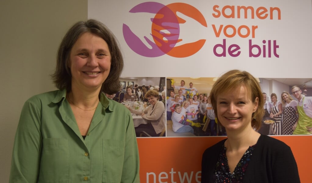 Joanne Penning (l) en Judith Boezewinkel (r) hopen dat nog meer bedrijven en maatschappelijke organisaties partner worden van Samen voor De Bilt.