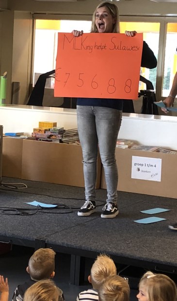 Het enthousiasme over de hoge opbrengst van de actie is groot.