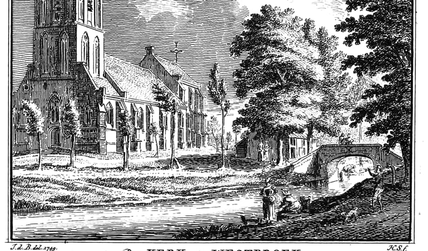 Deze gravure geeft een 18e eeuwse impressie van Westbroek.
