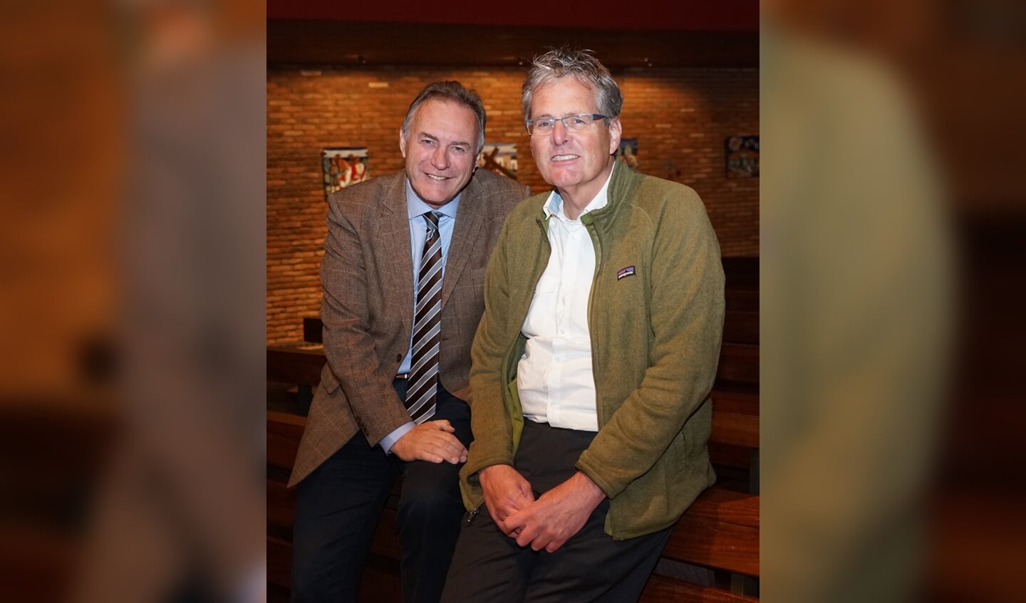 De interviewers Leo Fijen en René Alkema. (foto Jan de Groot)