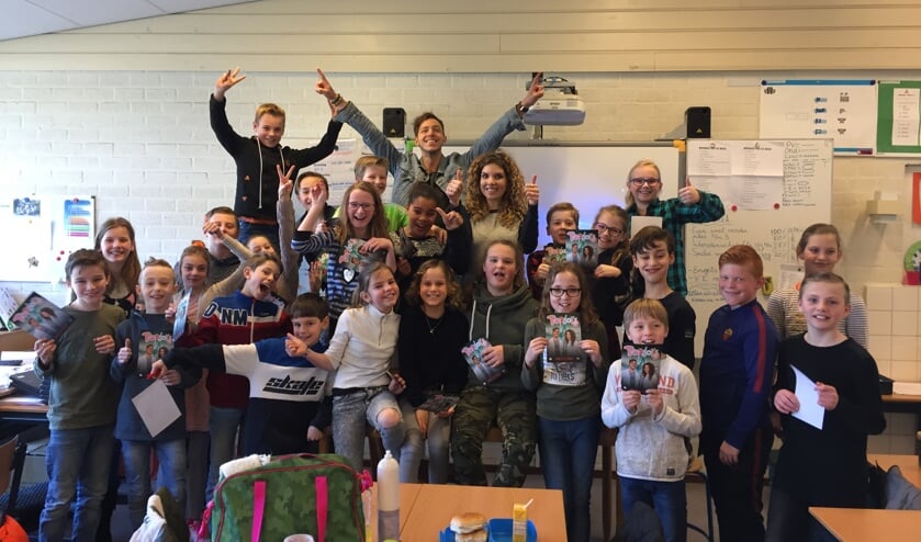 De Topdocpresentatoren in groep 7.