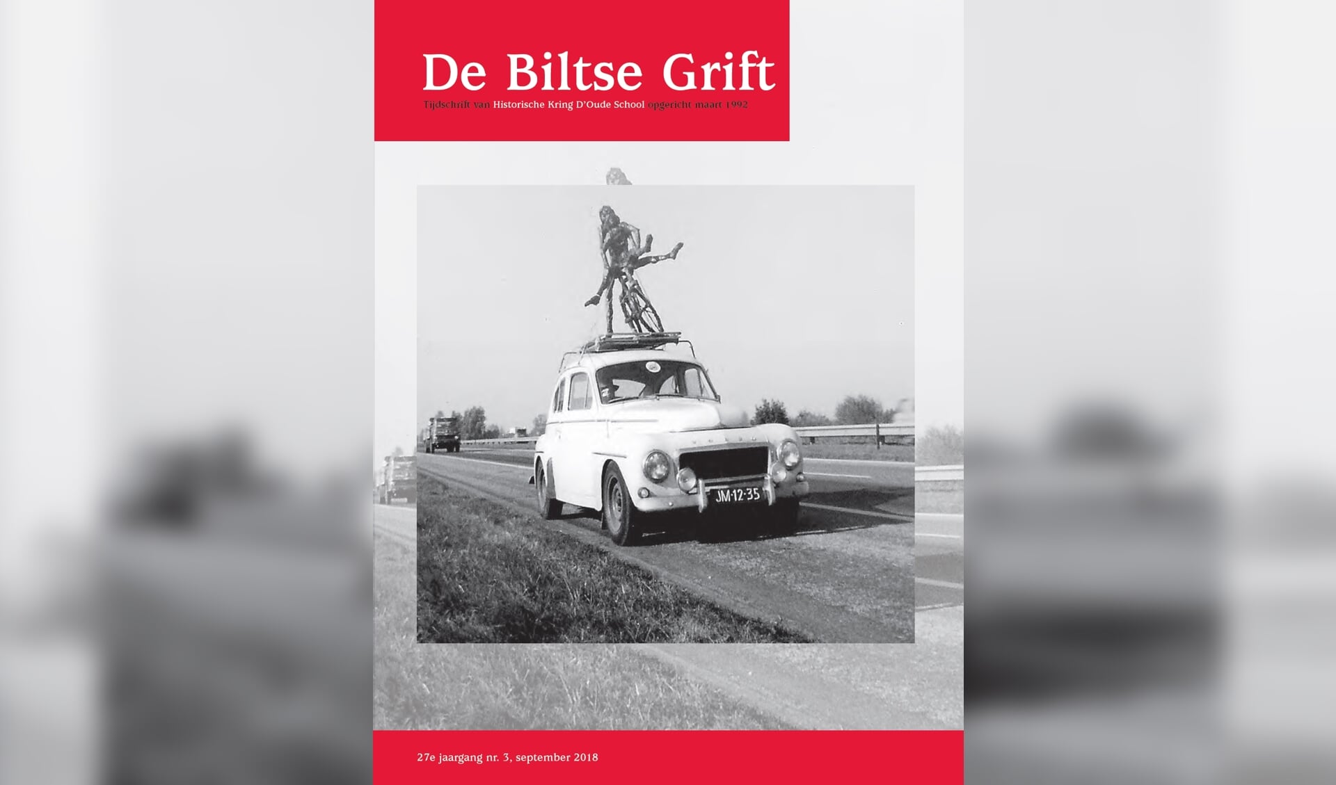 De voorpagina van het septembernummer van de Biltse Grift.