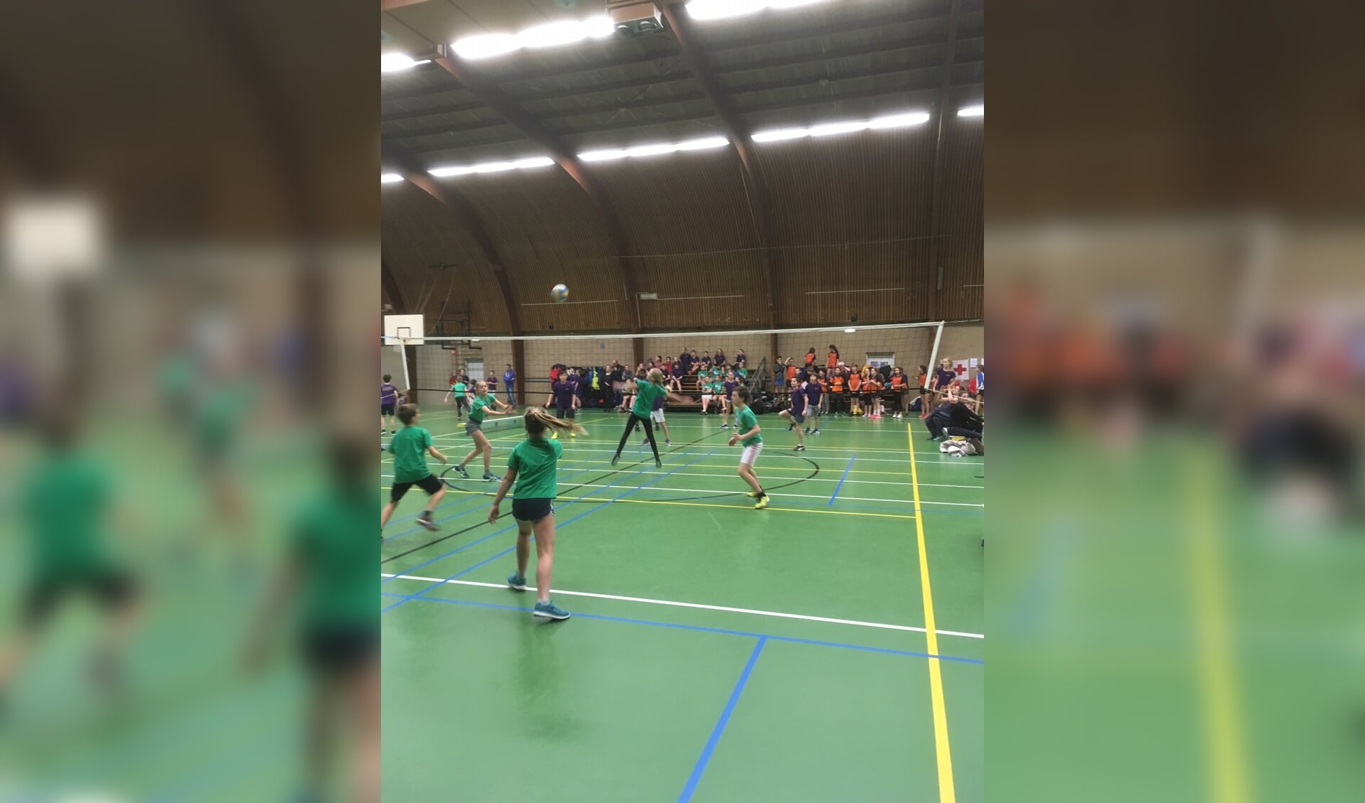 Onderlinge ontmoetingen van groepers acht in der Biltse Sporthal.