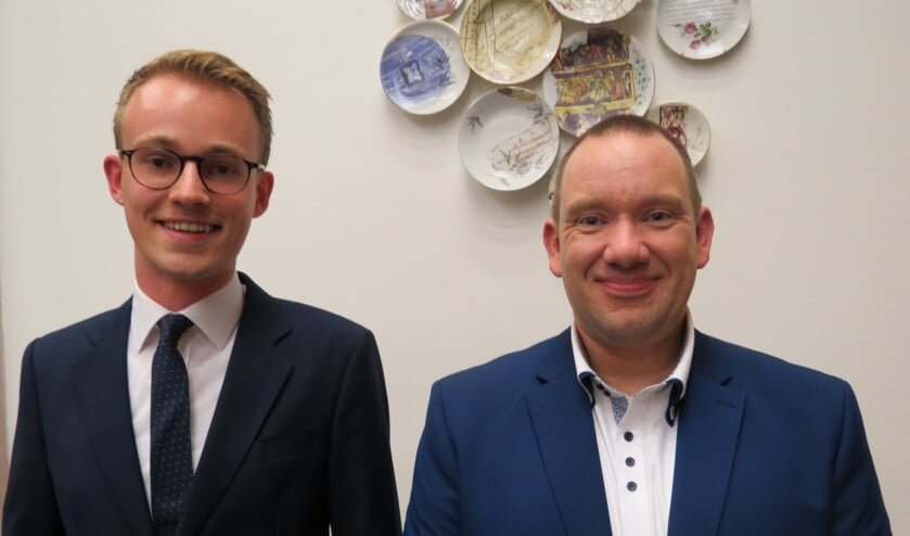 Paul Gorter (SGP) en Martijn Matse (Bilts Belang) rechts, werden geïnstalleerd als commissielid.