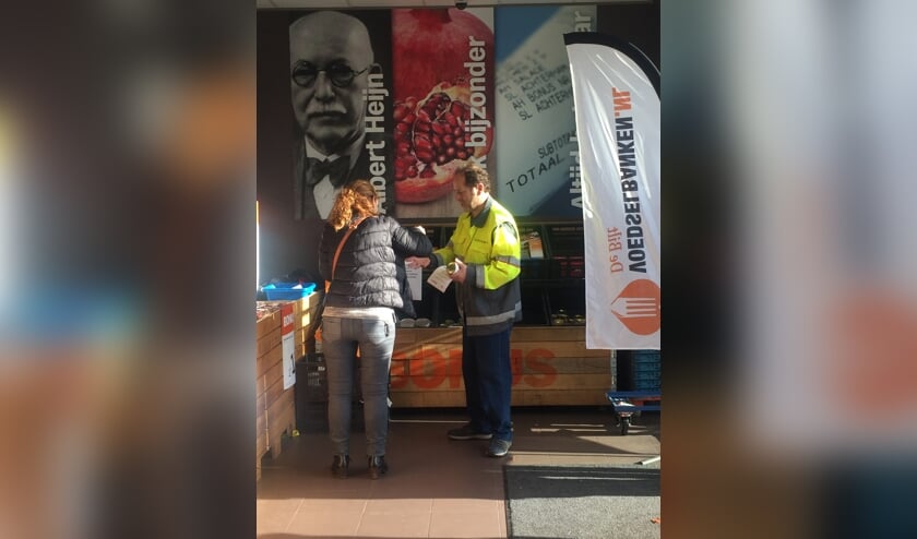 Inzamelpunt voor de voedselbank.