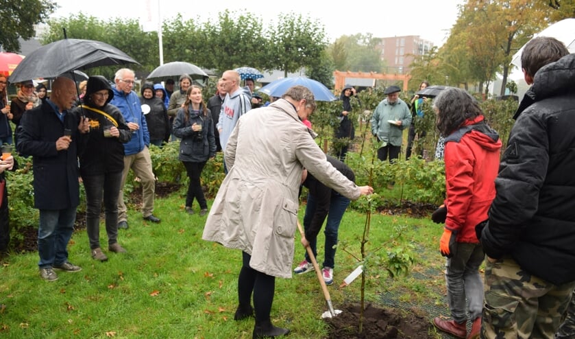 Na maandenlang hard werken opende wethouder Brommersma het eerste Plukdoolhof van Nederland.
