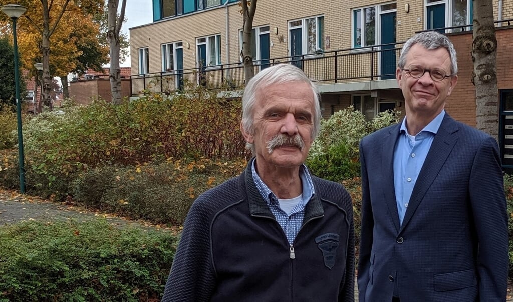 Jan Paul Berns (links) en Theo Stubbé: ‘Woonspraak en SSW maken zich samen sterk voor de (toekomstige) huurders in de gemeente De Bilt’ (foto Woonspraak). 