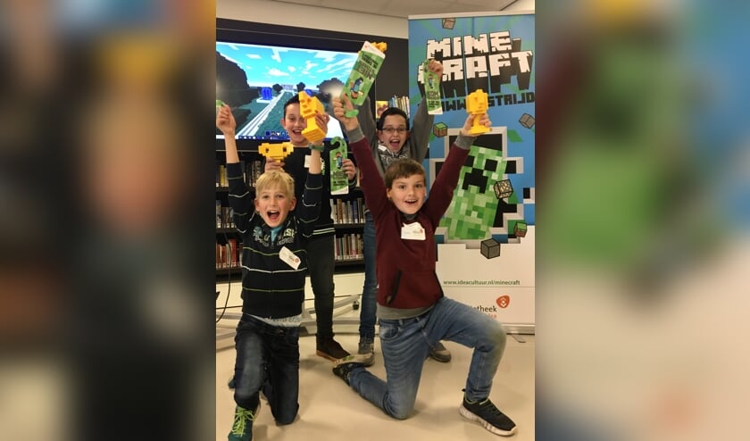 De winnaars van de ochtendwedstrijd: Simon, Thomas, Joseph en Tieme.