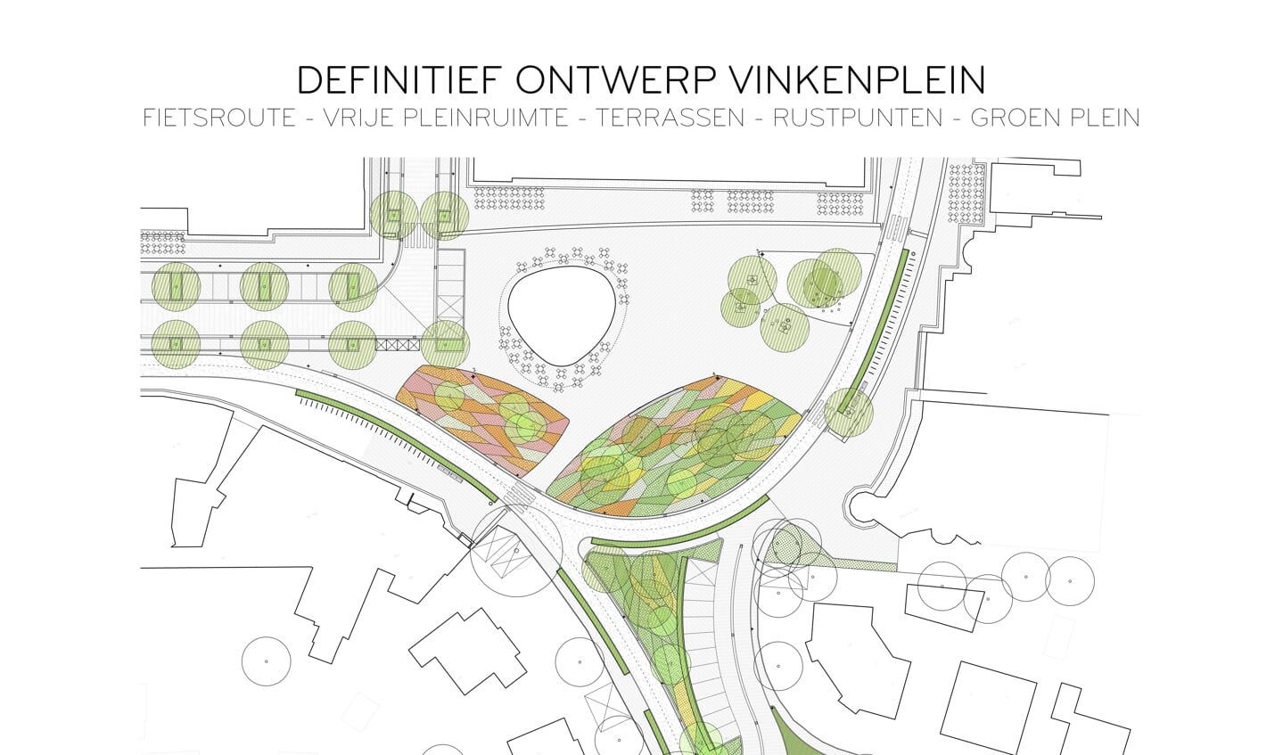 Definitef ontwerp Vinkenplein. (foto OKRA-Landschapsarchitecten)