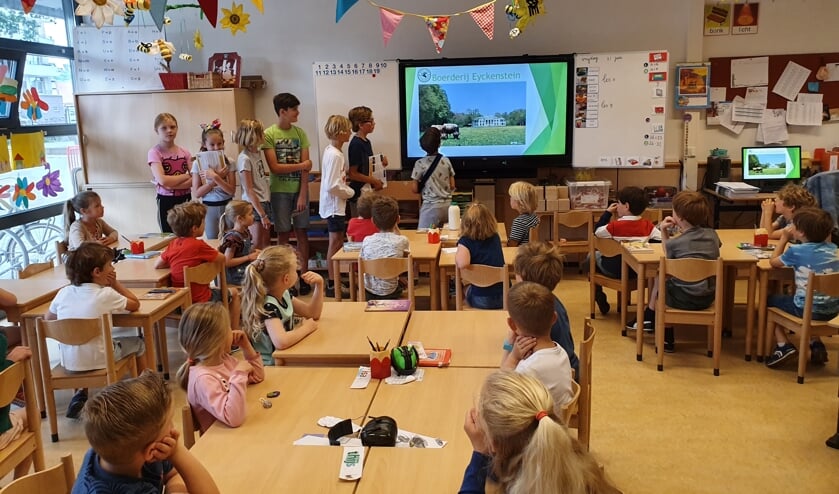 Leerlingen van groep zeven vertellen enthousiast over hun ervaringen bij Boerderij Eyckenstein.