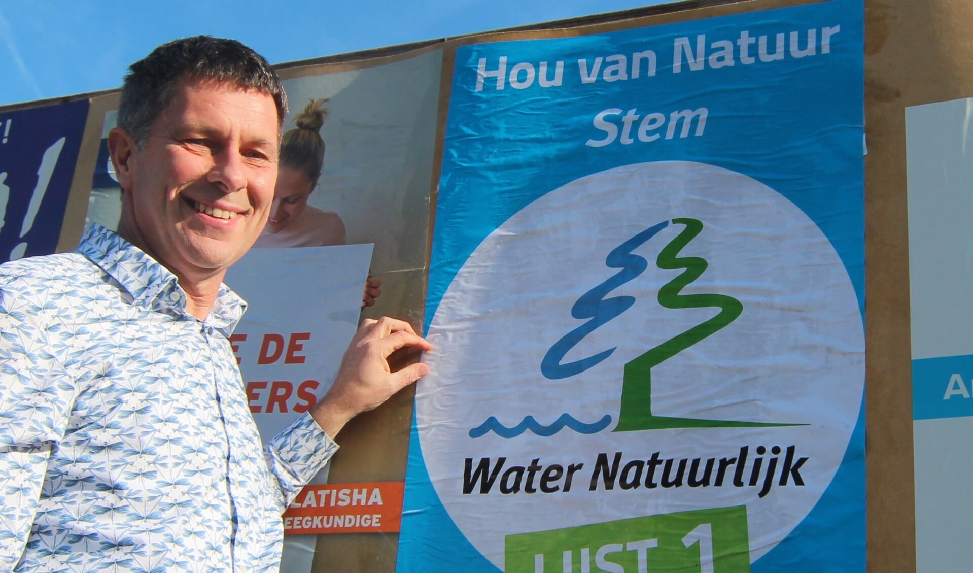 Diederik van der Molen actief in waterschaps-verkiezingstijd.