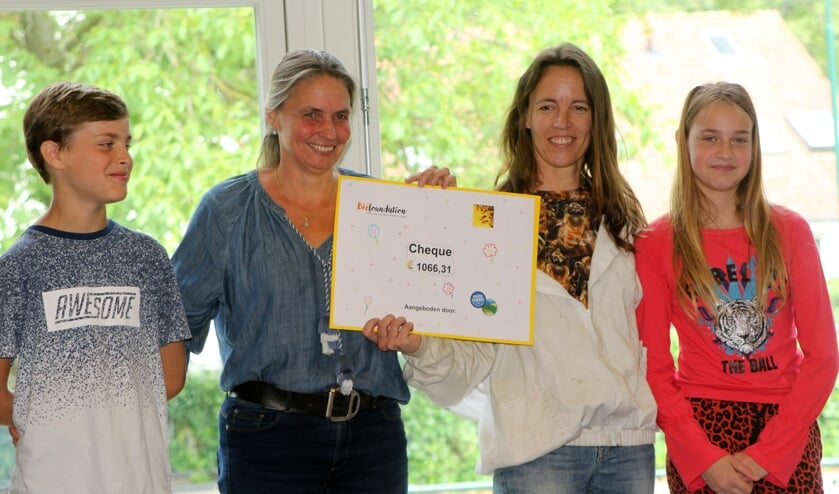 De Patioschool haalde € 1066 euro voor de bijen.