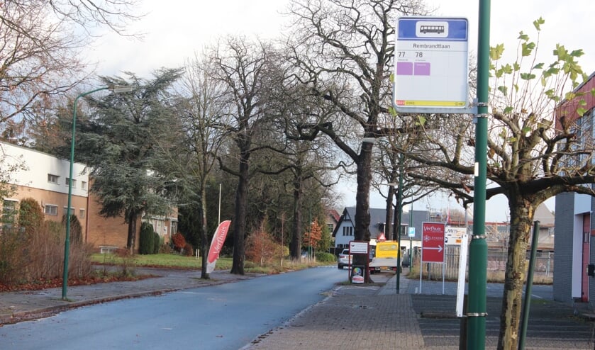 Bushalte Rembrandtlaan (foto december 2018) was toen niet rolstoelvriendelijk.
