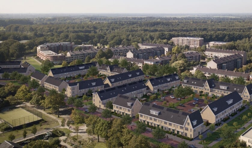 In Hof van Bilthoven worden 33 huurwoningen voor SSW gerealiseerd naast 72 koopwoningen.