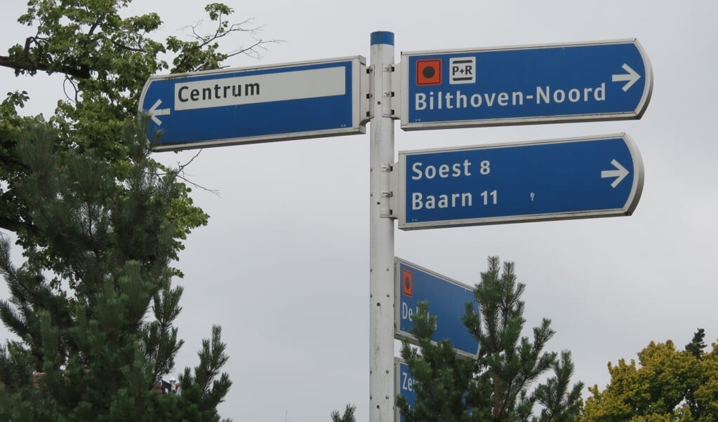 De weg naar Bilthoven-Noord.