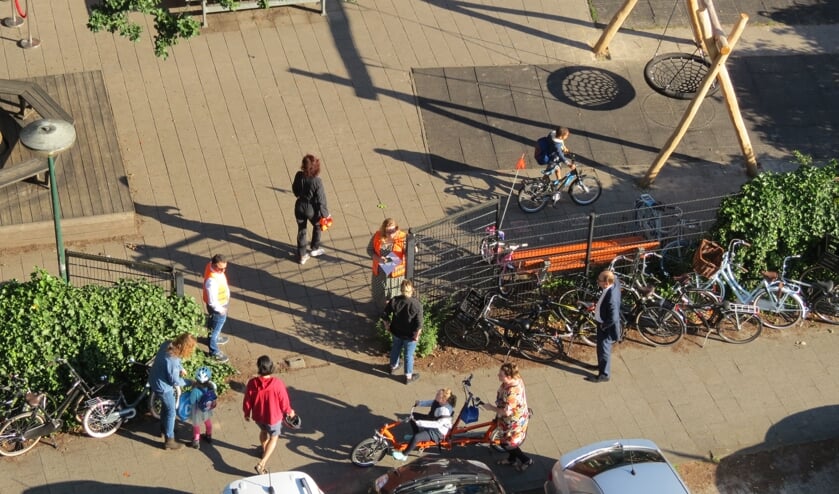 Een hele uitdaging voor de kinderen om gezekerd een route hoog boven de grond in het klimbos af te leggen.