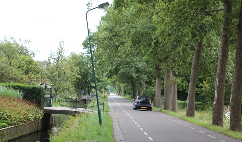 Lantaarnpalen langs de dokter Welfferweg zakken scheef.