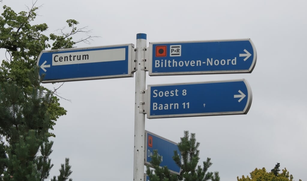 De weg naar ‘Bilthoven Noord’ wordt duidelijk aangegeven.