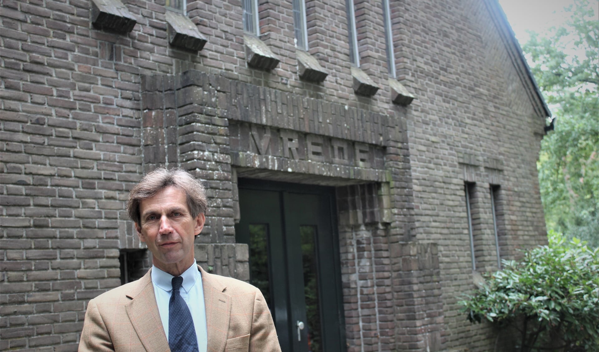 Ds. Pieter Lootsma bij zijn aantreden in aug. 2014 bij de Woudkapel. [foto Henk van de Bunt]