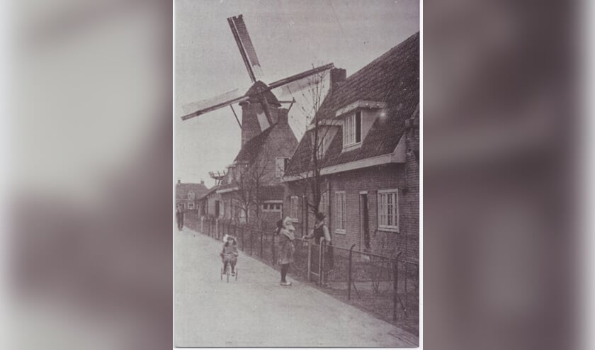 Een beeld van de Molen en weg in 1930. (archieffoto)