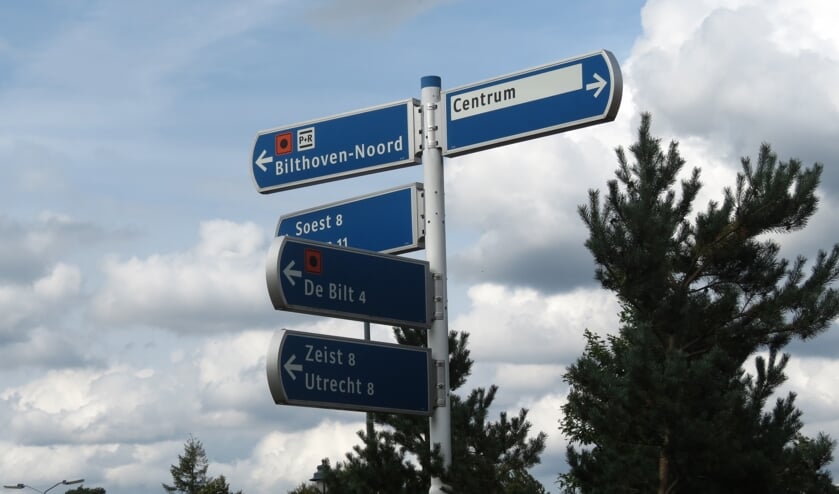 De weg naar Bilthoven-Noord.