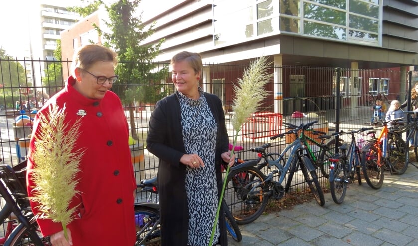De wethouder kreeg van Yvonne Wesseling een echte pluim voor haar inzet voor een toegankelijke gemeente.