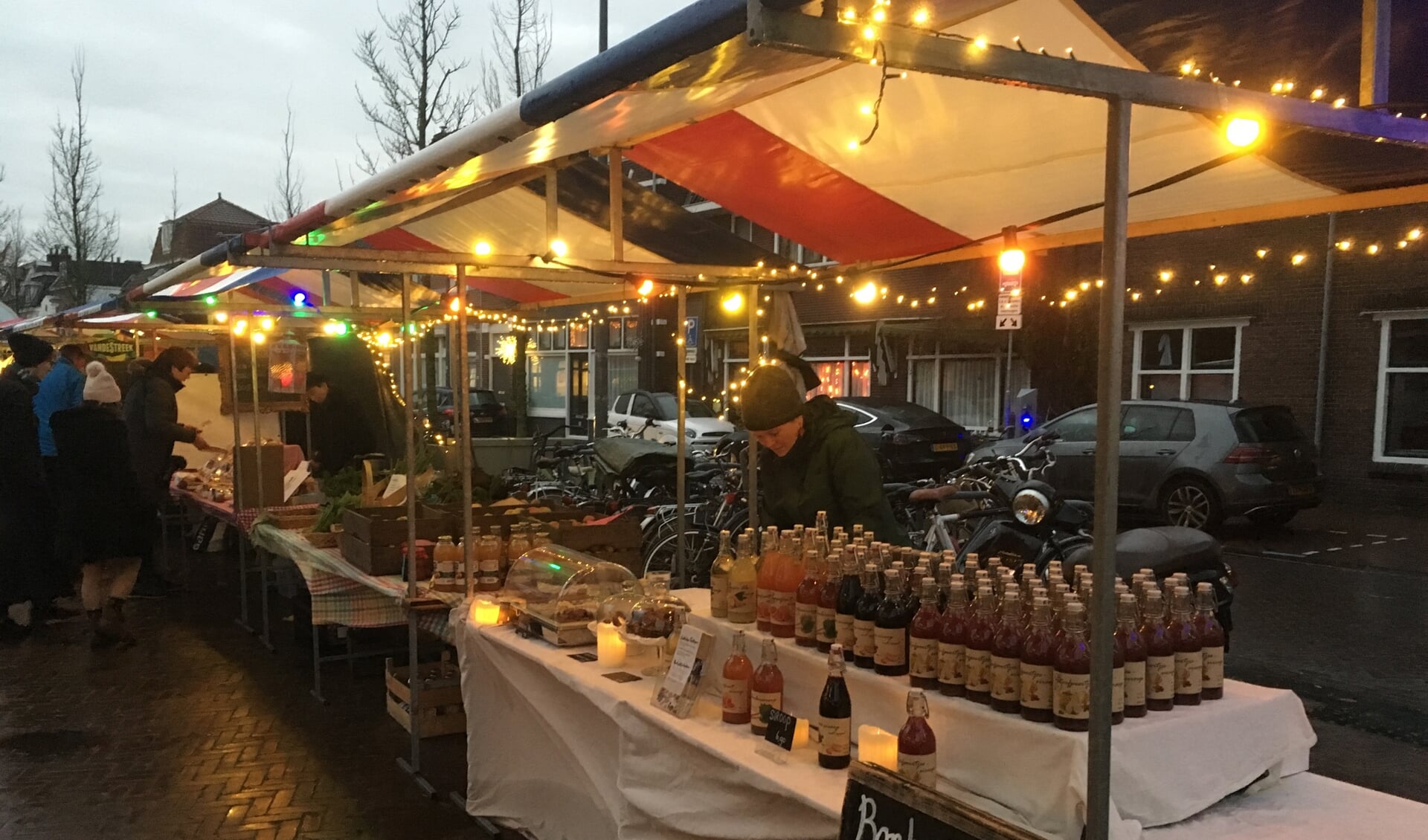 De laatste wintermarkt was nog op de oude locatie aan de Dorpsstraat in De Bilt