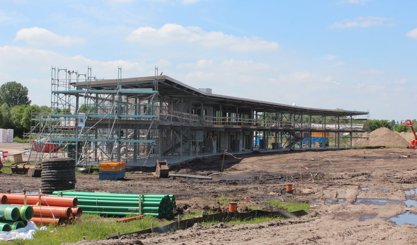 De bouw is inmiddels tot zover gevorderd.