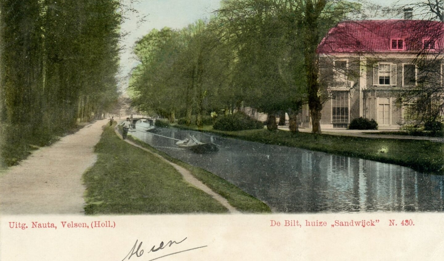 Een voorbeeld van een vroeger jaagpad langs de Utrechtseweg t.h.v. Sandwijck, dat door de verbreding van de weg is verdwenen.