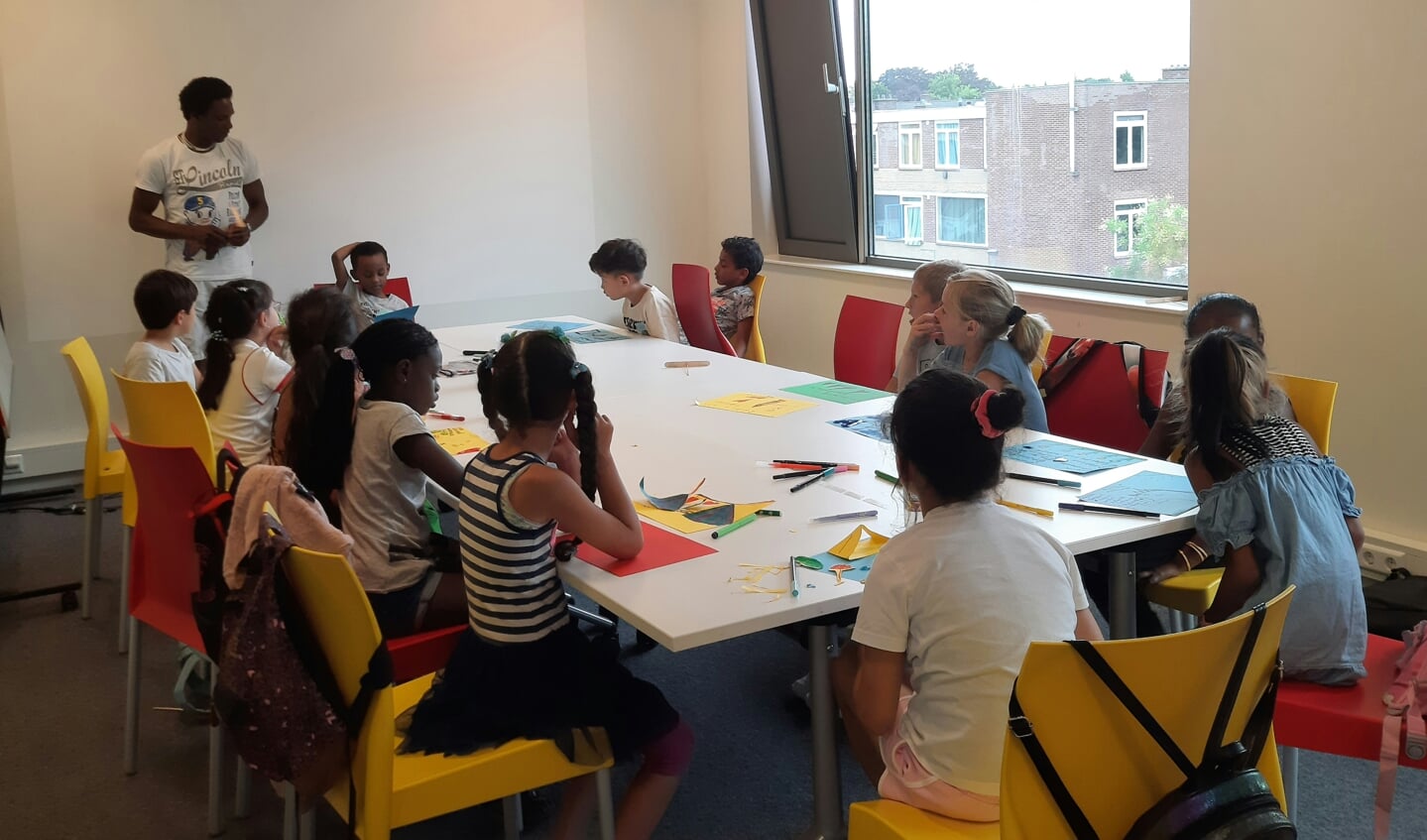 Het expertisecentrum verzorgde een workshop over identiteit en je plaats in de groep.