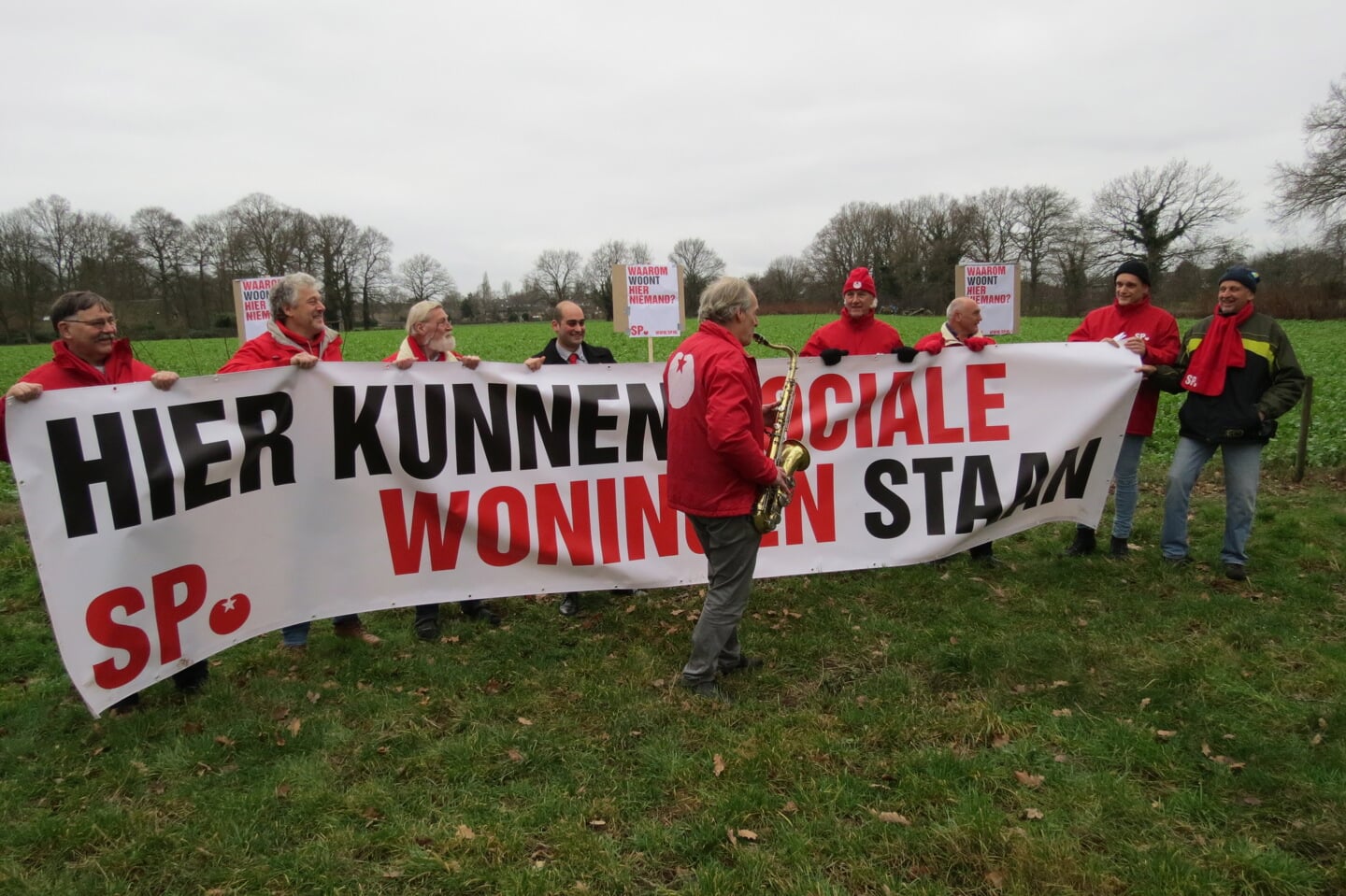 Op 5 januari 2019 demonstreerde de SP voor sociale woningbouw op de Schapenweide.