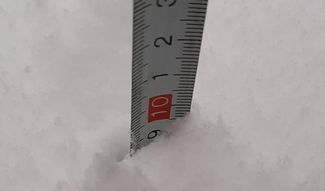 <p>Maar liefst tien centimeter sneeuw!</p>