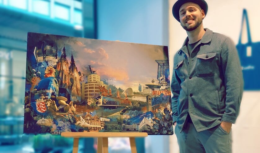 Pablo Slenders legden zijn liefde voor Eindhoven op canvas vast.