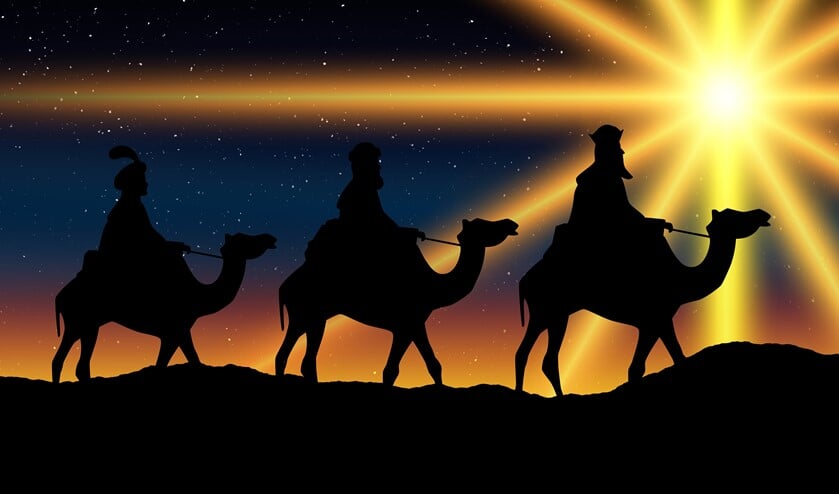 De drie koningen, de bijbel noemt hen 'wijzen', kwamen uit het oosten naar Betlehem door een grote, heldere ster te volgen. FOTO: PixaBay.