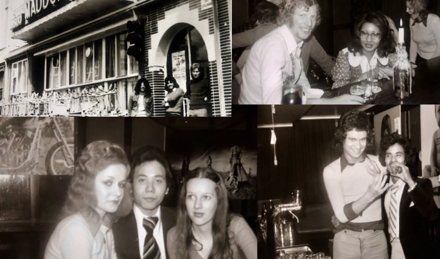 Een collage van foto's van de Maddox uit de privécollectie van Piet van Rooij.